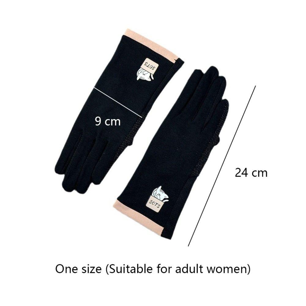 Cotton Driving Gloves Non-slip Sunscreen Gloves New Women's Sun Protection Gloves  Ladies