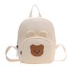 Canvas Kids Backpack Kawaii Children's Handbags for Girl Kindergarten Boy Schoolbag Cartoon Bear Bunny Toddler Bag 2024