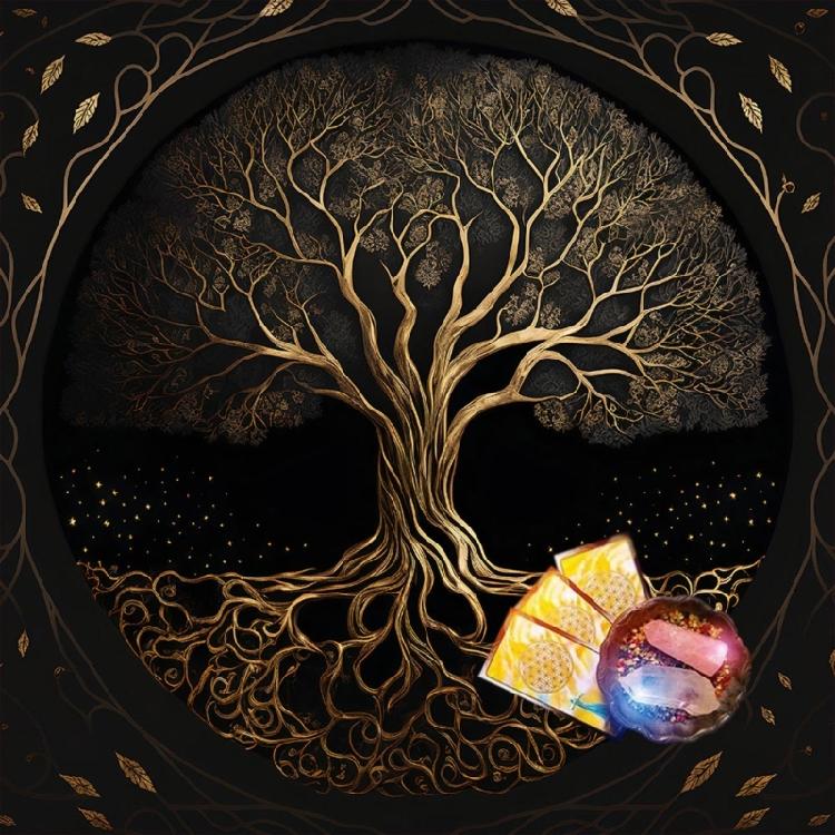 Алтарная скатерть Гобелен Древо Жизни Скатерть Ритуальная Духовная Ткань для Стола Таро