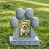 Pet Tombstone Imitation Stone with Paw Print Photo Frame Weather-Resistant Resin Memorial Sandblasted for Dogs And Cats Engraved Base Custom