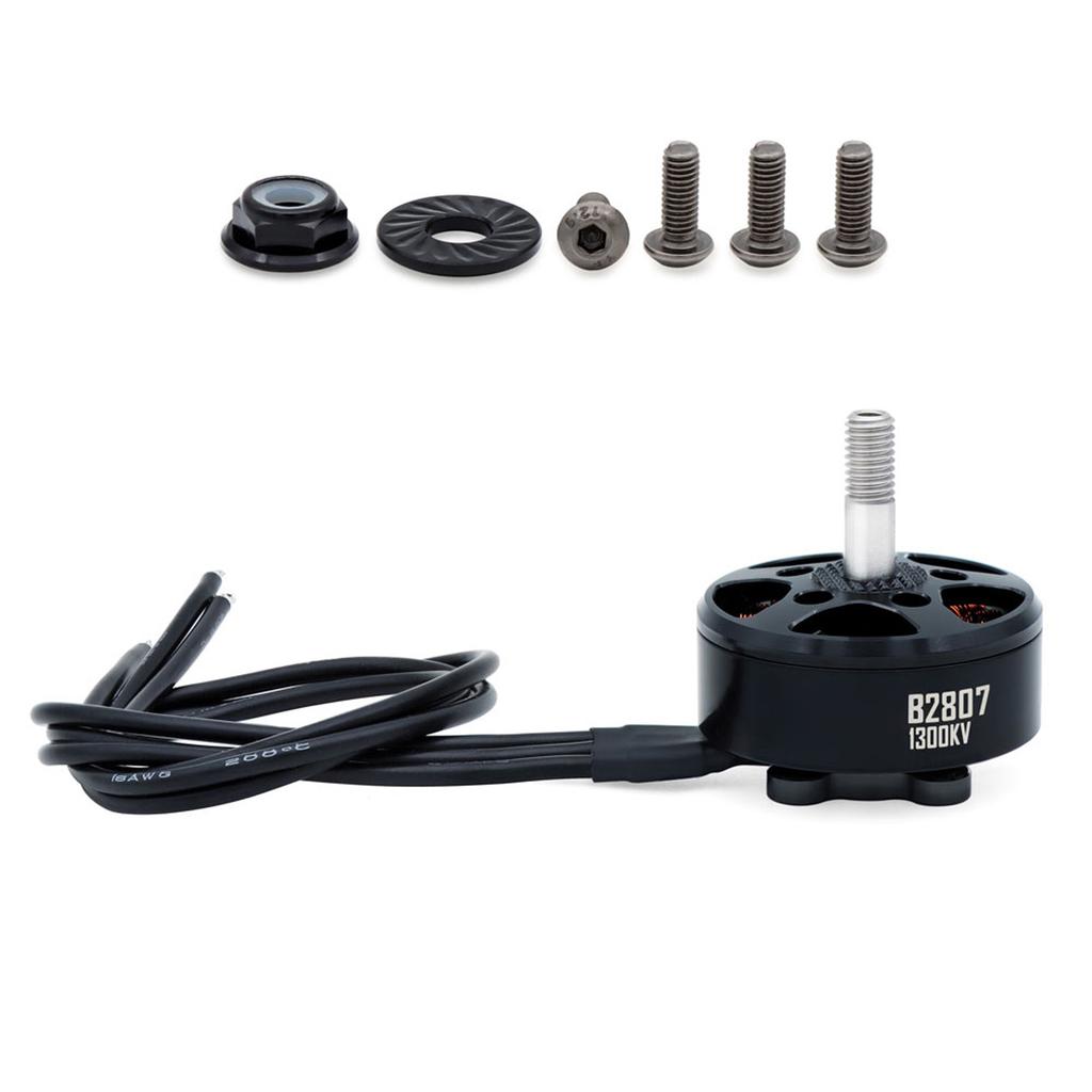 Brushless Motor with M5 Shaft, 18AWG Silicone Wire for RC FPV DIY Projects, Replacement Part for Quadcopter 1300KV