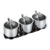 304 Stainless Steel Kitchen Spice Jar with Spoon, Sealed Seasoning Box for Salt and Chili.