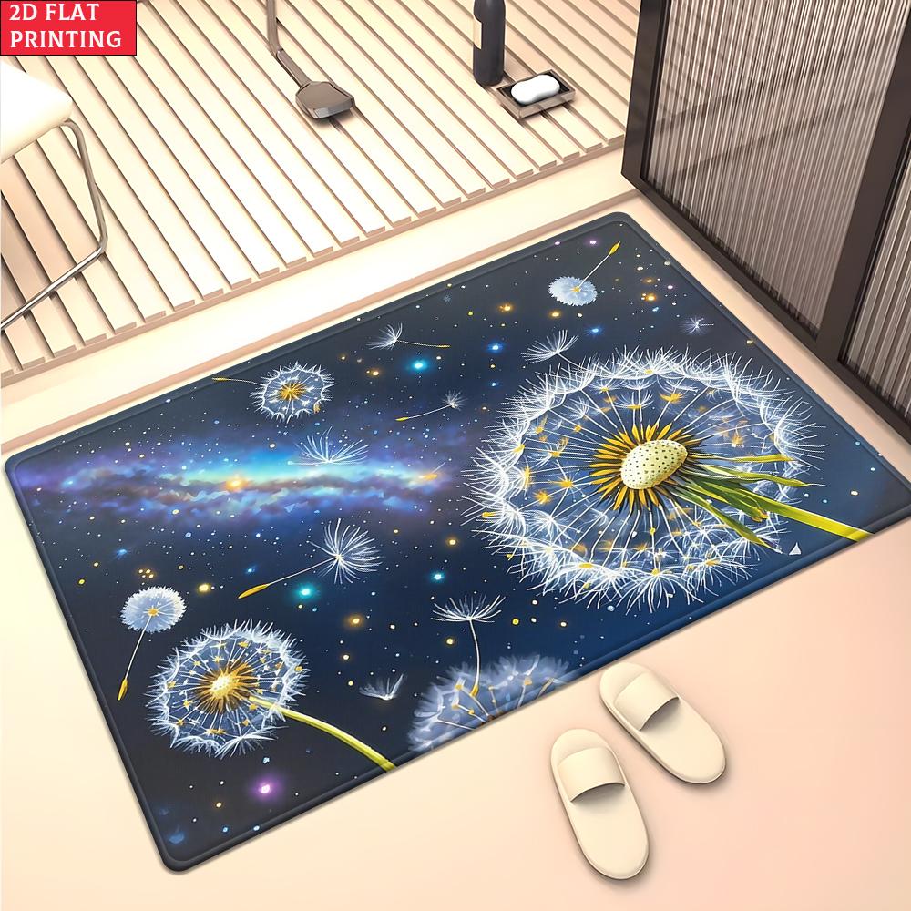 Aesthetic Butterfly Galaxy Floral Area Rug,Colorful Swirl Flower Carpet for Living Room, Boho Floor Mat for Bedroom Decor