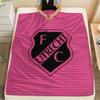 FC Utrecht Printed Flannel Blanket, soft throw for bedroom sofa, washable,soccer fan merchandise, great gift.