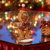 Night Light Ornament Resin Night Light Battery Powered Gingerbread Man Night Light for Home Office Kids Room Holiday for Bedroom