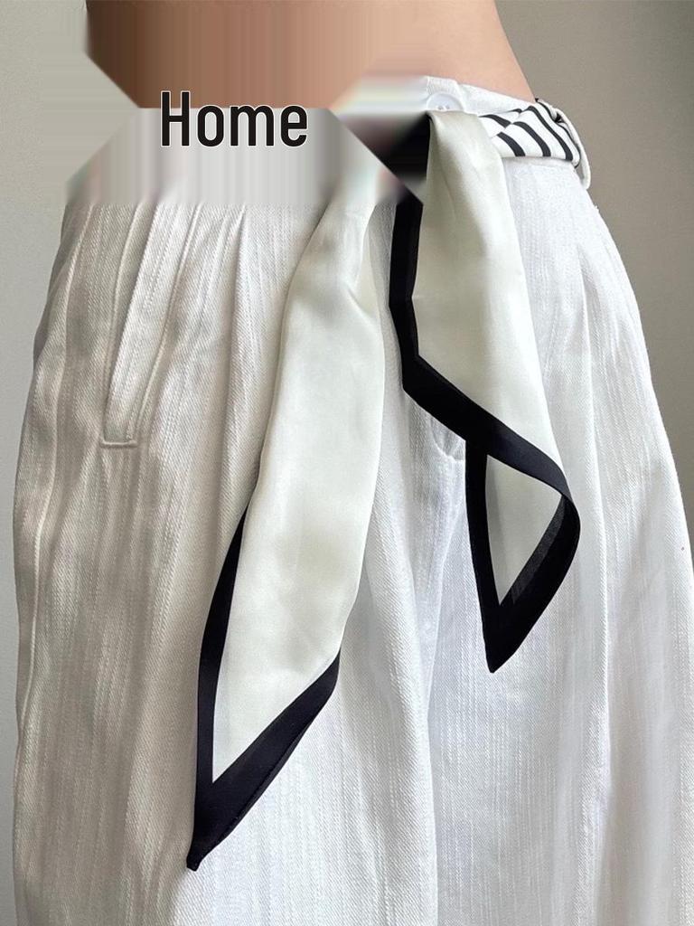 Женский длинный шарф-пояс цвета кешью: 2025 Новый стиль аксессуар на талию и с завязками на шее для джинсов