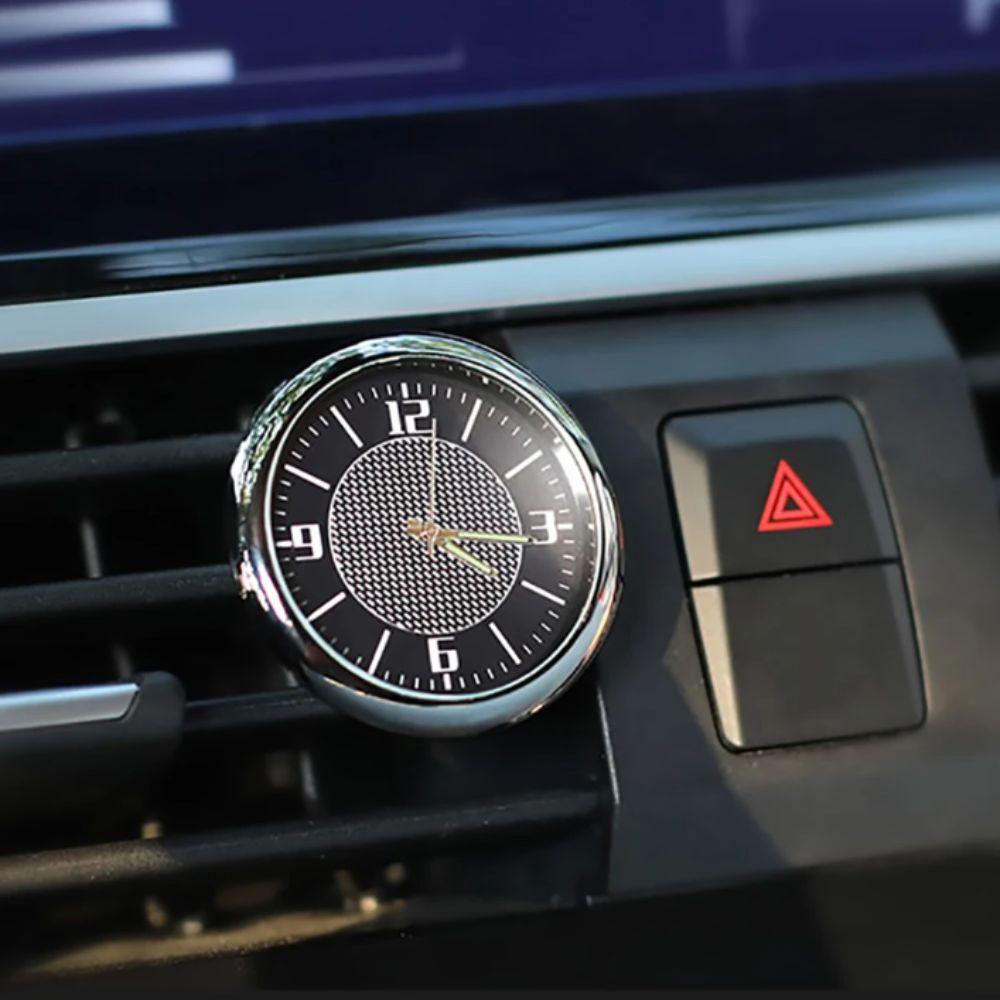 Mini Size Car Clock Round Design Quartz Clock Mechanics Style Luminous Clock Air Conditioner Vent