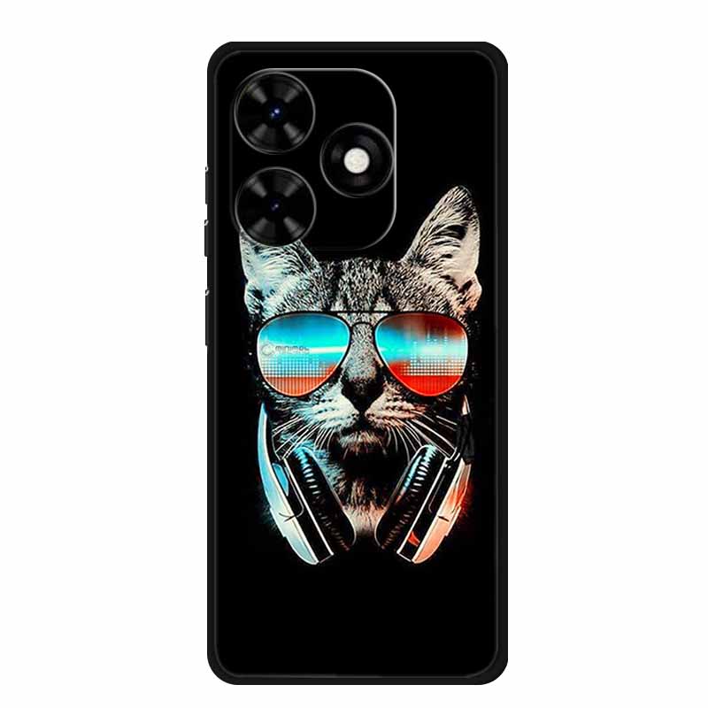 Чехол для Tecno Spark Go 2024 Животные Расписной ТПУ Силиконовый Мягкий Чехол для Телефона для Spark Go2024 BG6 Защитный Волк Ударопрочный Para