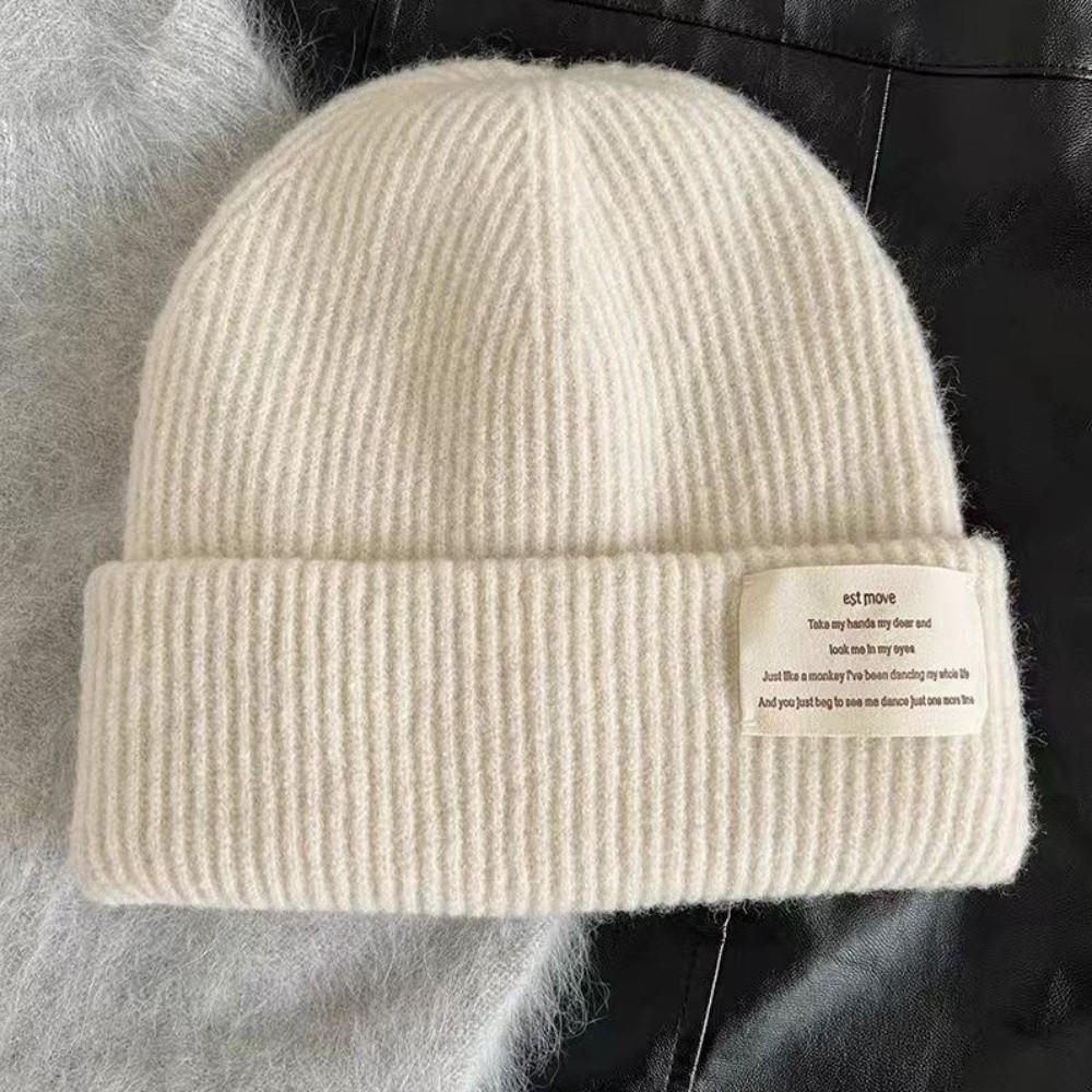 Ветрозащитная шапка-бини однотонная вязаная крючком шапка-колпак модная зимняя вязаная шапка