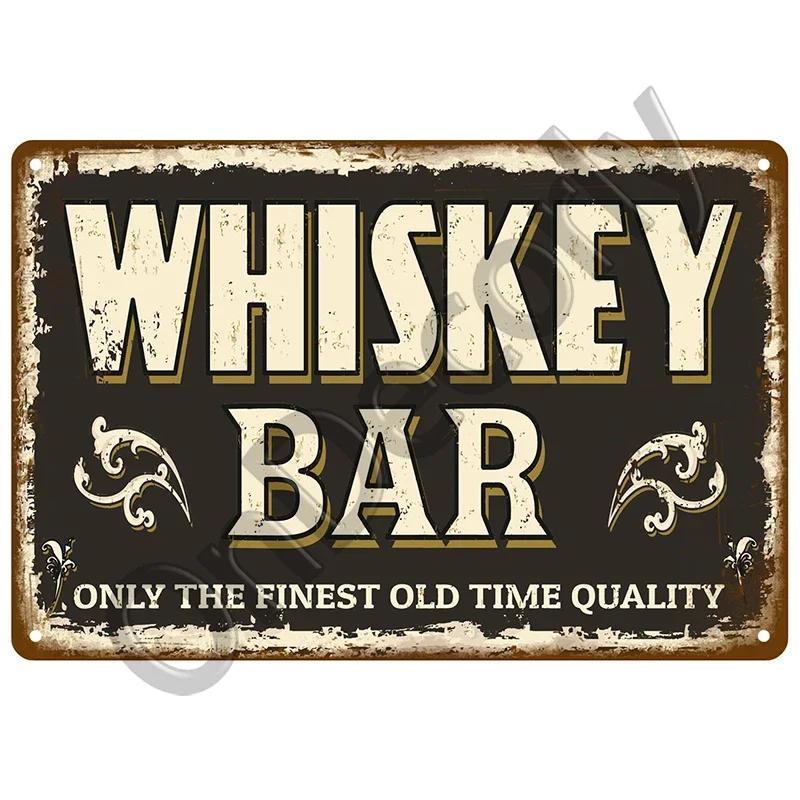 Пиво Металлическая Табличка Виски Вино Алкоголь Жестяная Табличка Винтажный Коктейльный Постер Бар Паб Домашний Декор Искусство Ремесла Жесть Настенная Тарелка Знаки