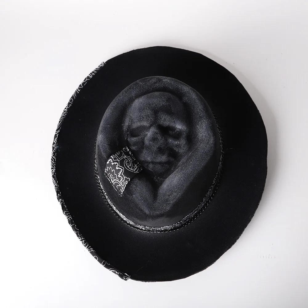 2025 Halloween New Skull Hat Western European Cowboy Hat Ball Hat Sad Reaper Handmade Skull Hat Party Hats