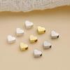 Copper-Plated 18K DIY Heart Spacer Beads for Jewelry Making: Smooth Pearl Beads for Bracelet & Necklace.