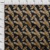 oneOone Georgette Viscose Brown Fabric Leaves Sewing Material Print Fabric By The Yard 42 Inch