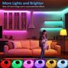 MALITAI 50FT Bluetooth светодиодные ленты Синхронизация музыки 5050 RGB SMD Красочные светодиодные ленты с пультом дистанционного управления телефоном DIY Светодиодные фонари для комнаты, кухни, ТВ-вечеринки
