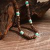 Boho Turquoises Beaded Necklace Jewelry Accessories Wooden Choker Sweet Coconut Shell Necklace  Men