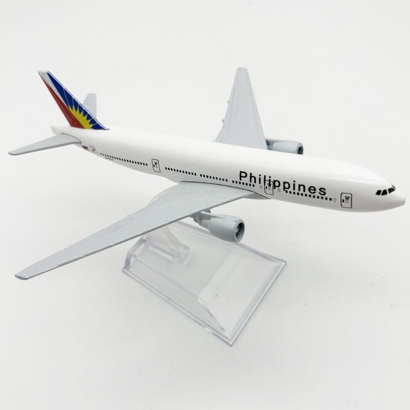 Игрушечный самолет 16 см, масштаб 1:400, Филиппины B777, литая металлическая модель самолета, комплект с подставкой для демонстрации, коллекции или в качестве подарка для любителей авиации