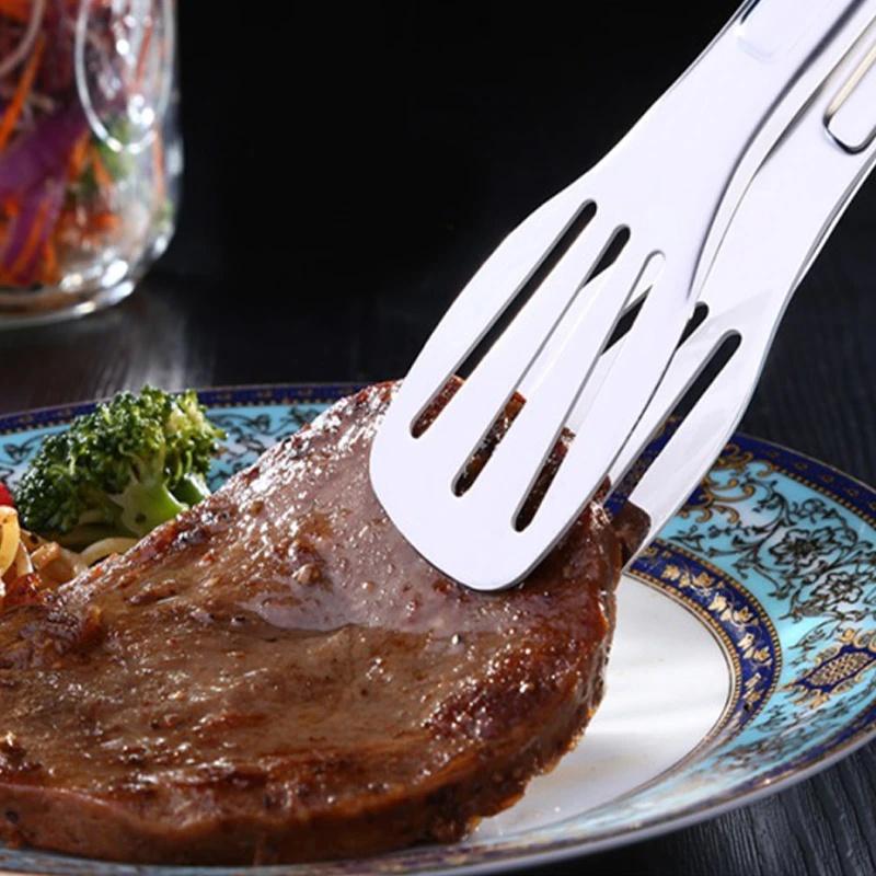 Кухонные щипцы для еды, инструмент для нагрева хлеба, щипцы из нержавеющей стали для салата, барбекю, приготовления пищи, сервировочная посуда, зажим