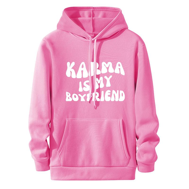 Karma Is My Boyfriend Hoodie Midnights Inspired Hooded Sweatshirt Meet Me At Midnight Lyric Hodoies Kawaii Harajuku Tops