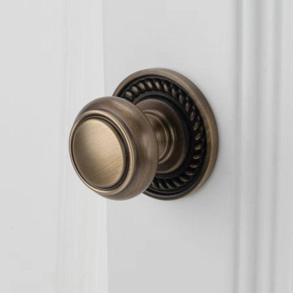 Латунь Массивная латунь Мебельная ручка Золотая Круглая Ручка для дверцы шкафа Ручка для ящика Ручка для дверцы гардероба