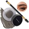 Boobeen Eyebrow Pomade Waterproof Eyebrow Cream Eyebrow Kit Makeup Natural Eyebrow Makeup with Dual Head Eyebrow Brush 01#