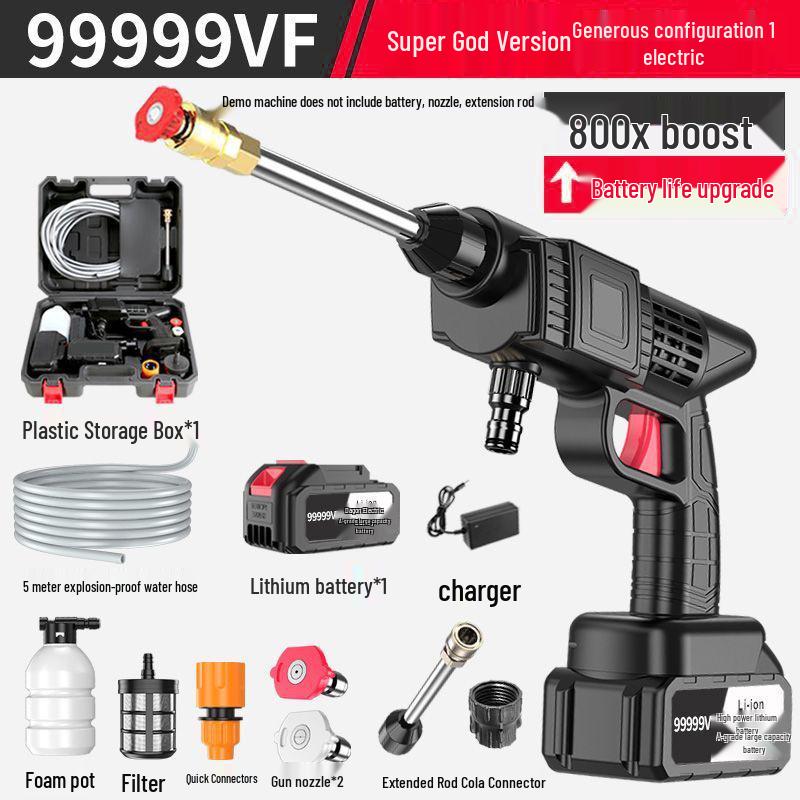 Беспроводная портативная мойка высокого давления для автомобиля - Инструмент для чистки с литий-ионным аккумулятором
