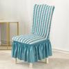Thickened Three-dimensional Seersucker Chair Cover with Lace Anti-dirty Household Universal All-inclusive Elastic One-piece Dining Chair Cover