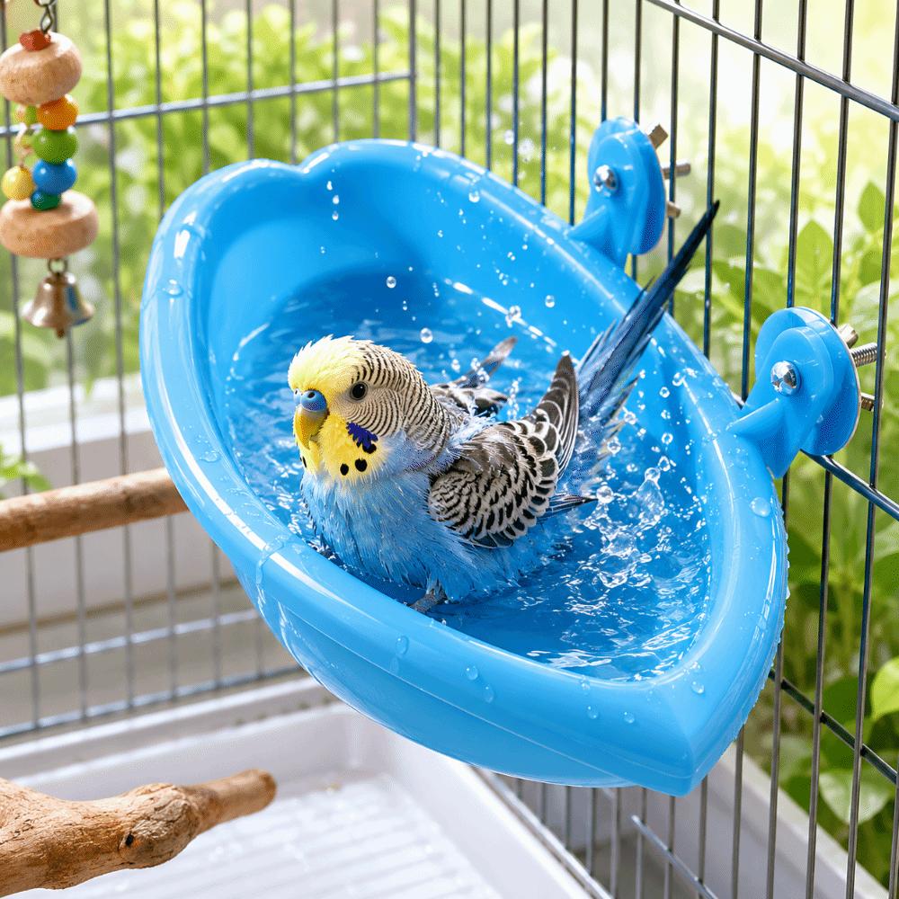 Swimming Pool Bird Bath Shower Durable Bird Drinking Bowl Parrot Shower Bird Feeding Bool Pet Toys