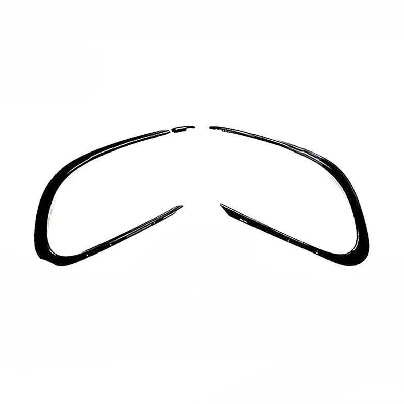 Черная рамка противотуманной фары переднего бампера противотуманная фара сплиттер спойлер отделка для Mercedes Benz CLA Class 2016-2018 CLA45 CLA200 CLA220 AMG