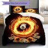 Burning ball Pattern Bedding Quilt Set Quilt Cover Pillowcase Home Decoration Birthday Gift (1 * duvet cover + 2 * pillowcase, without core)