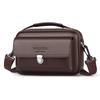 Leather Messenger Bag for Men Waterproof Large Capacity Crossbody Shoulder Briefcase with Adjustable Strap Business Travel Office Work