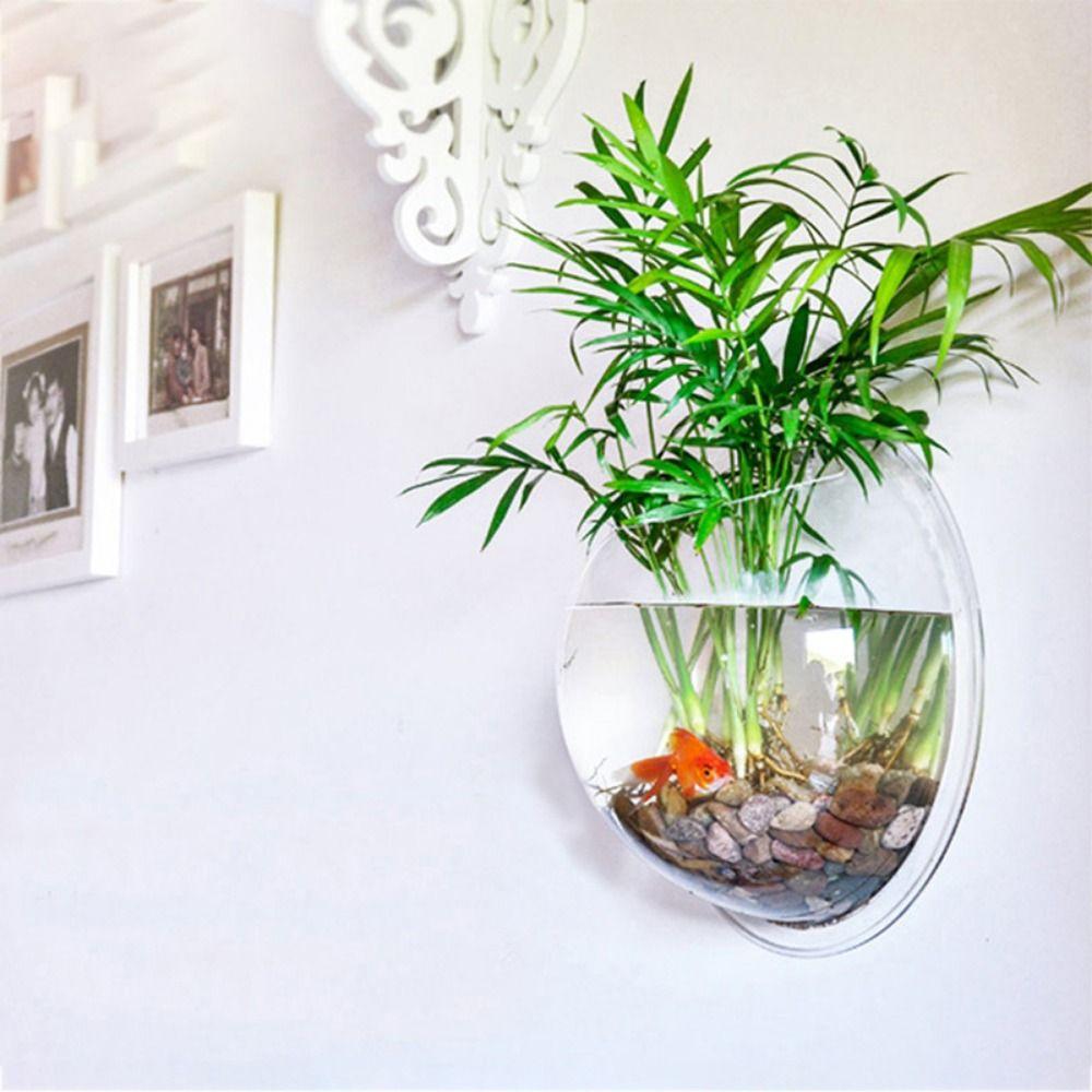 Настенный аквариум в форме полусферы, прозрачный подвесной аквариум для петушков, украшение для офиса