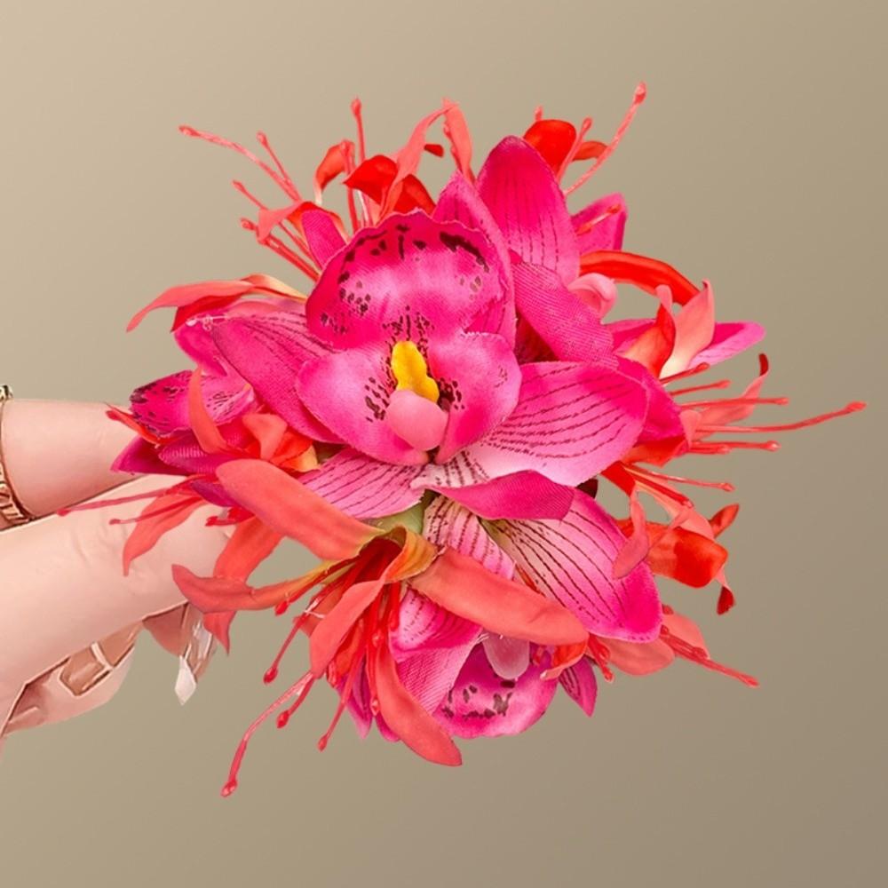 Elegant Flower Hair Clip Vintage Hawaiian Duckbill Clip Fashion Floral Hair Accessory Wedding