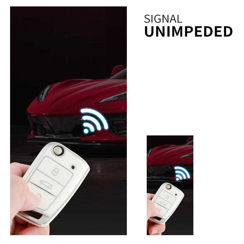 Чехол для автомобильного ключа Fob Case Shell для Volkswagen VW Polo Golf 7 MK7 Tiguan passat для Skoda Octavia Kodiaq Karoq для Seat Ateca Leon