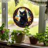 Fun-JD060 Cartoon Black Cat Glass Window Beautification and Decoration Electrostatic Uv Window Sticker