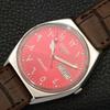 AUTOMATIC VINTAGE SEIKO 5 JAPAN 6309A MENS ARABIC RED COLOR DIAL WATCH a701347-5 R206a-a701347