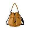 Korean Style Drawstring Fitness Bag Solid Color Bucket Bag Swimming Nylon Crossbody Bag  Women