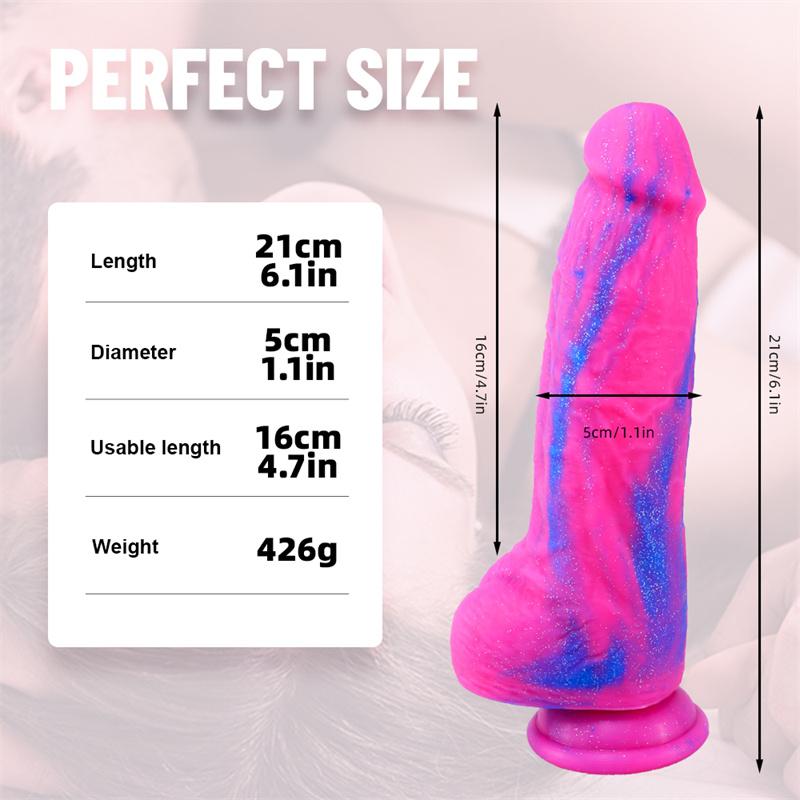 Extra Large Special-shaped Penis Liquid Silicone Color Simulation Penis Adult Products