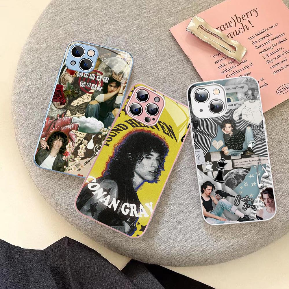 Conan Singer G-Gray Phone Case For IPhone 14 13 12 Mini 11 Pro XS Max X XR 14 Plus Tempered Glass Cover