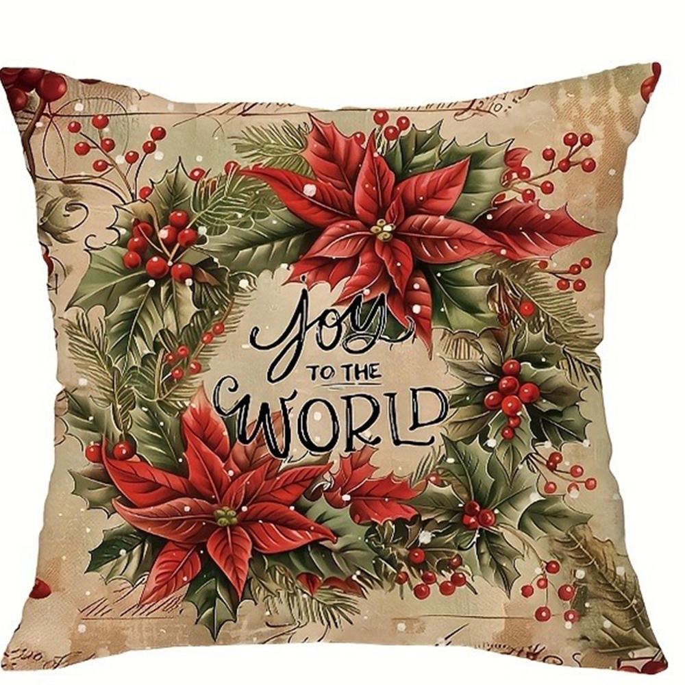 Рождественское украшение наволочка ретро рождественское красное платье епископ олень гирлянда принт диванная подушка чехол украшение для дома