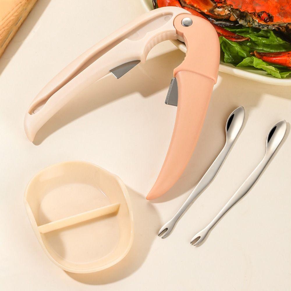 4Pcs/Set Professional Crab Sheller Effort-saving Lobster Claws Picking Fork Set  Restaurant