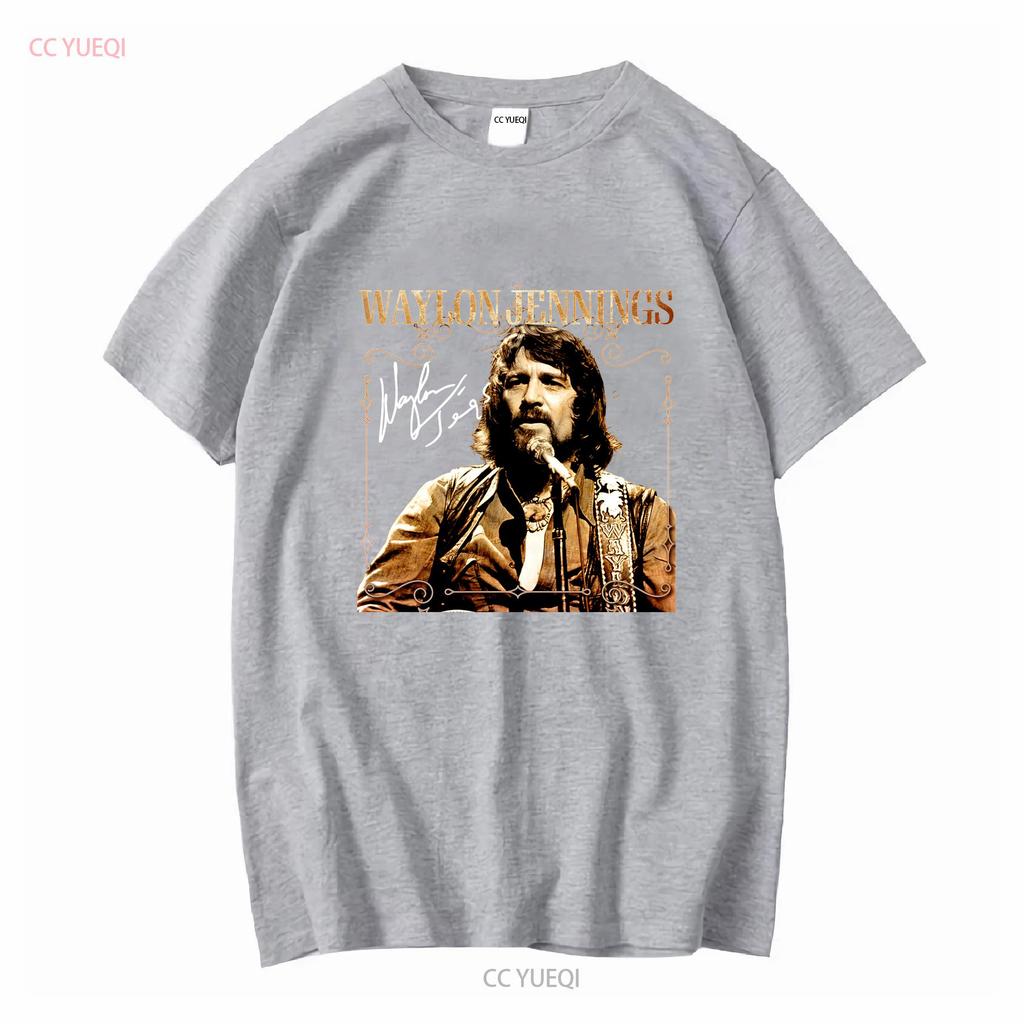 Винтажная хлопковая черная футболка Waylon Jennings D76841 винтажная стираная эластичная мягкая повседневная удобная унисекс уличная одежда
