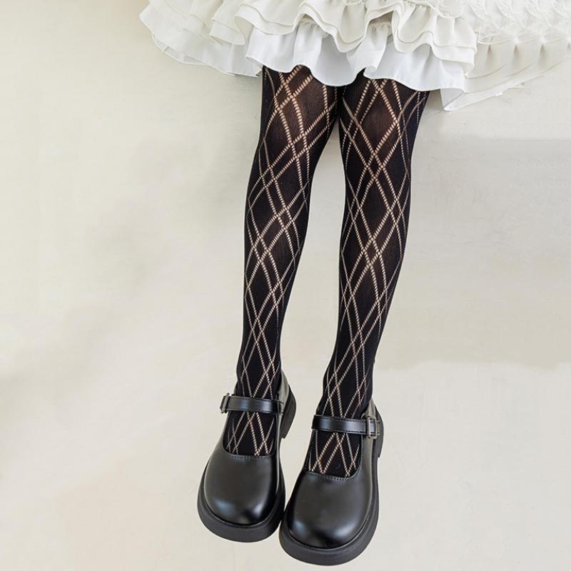Тонкие Дышащие Колготки для Маленьких Девочек Детские Танцевальные Колготки Носки Детские Колготки для Школьной Формы Принцесса Лолита Кружевные Брюки Колготки