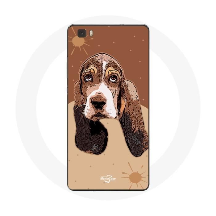 Coque pour Huawei P8 Basset Hound chien visage
