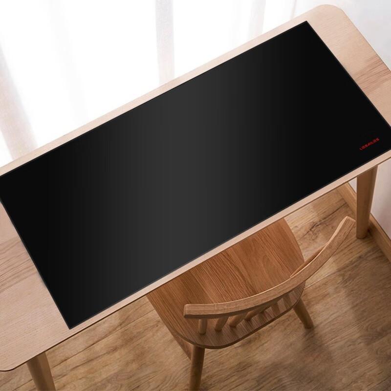 LESAILES Gaming Mouse Pad Large Size with Locking Edge Thickened Office Computer Keyboard Desk Pad Black 800*400*3mm