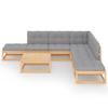8 Piece Garden Lounge Set with Cushions Solid Pine Wood