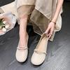 Fairy Shoes Gentle Single Shoes Female Spring 2025 New Flat Bottom Versatile with Skirt Evening Shoes One Pedal Doudou Shoes