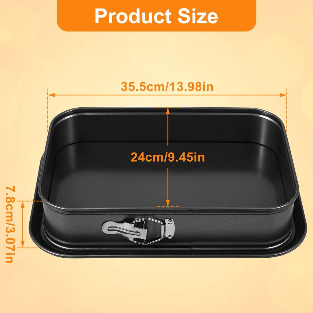 Deep Baking Pan Rectangle Carbon Steel Chicken Roasting Pan with Stainless Steel Handles Nonstick Cake Bakeware for Kitchen Oven