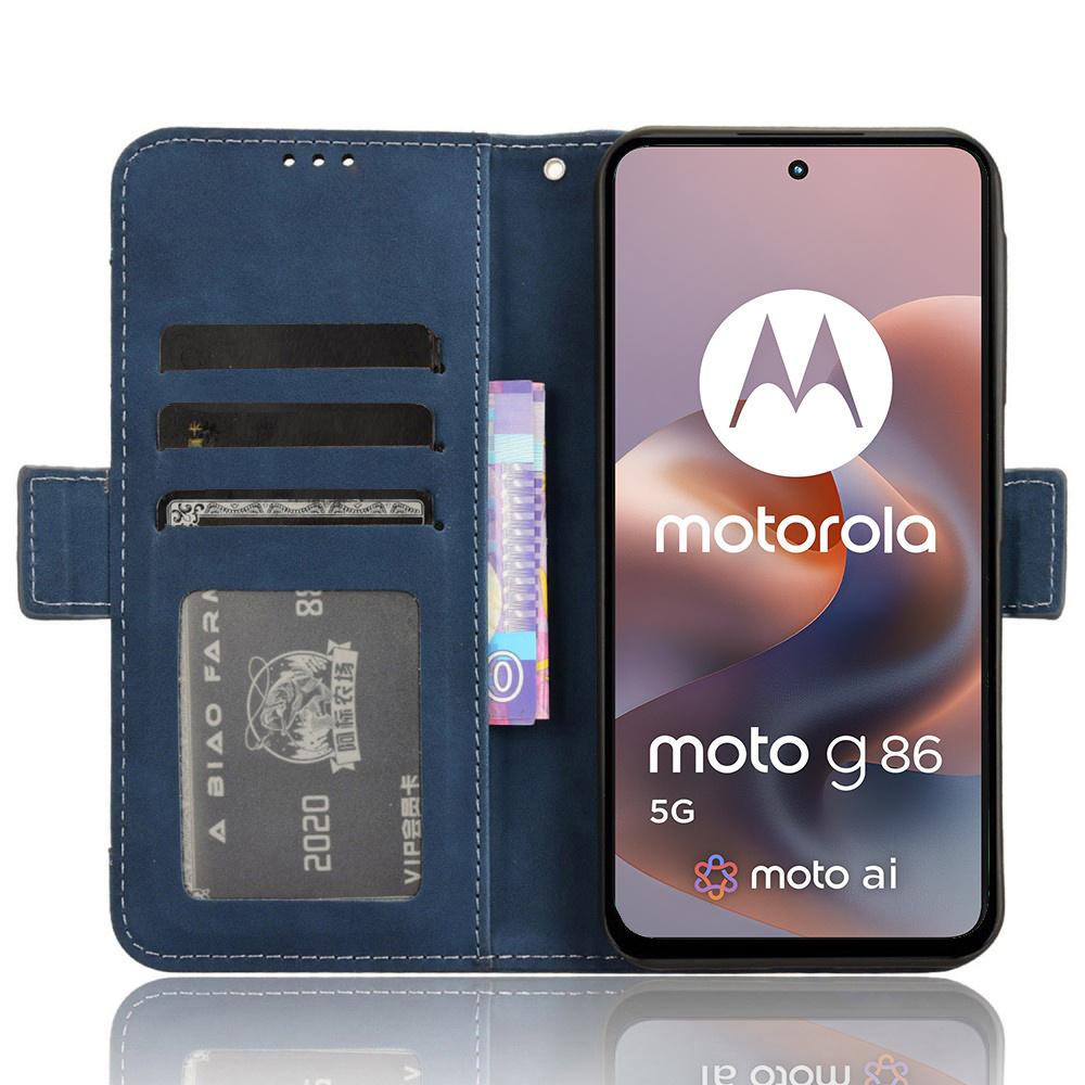 Flip Case for Motorola Moto G86 5G, Card Slot, Navy Blue