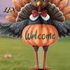 Acrylic Pumpkin Garden Decor Thanksgiving Turkey Stake, Wizard Hat with Lawn Ornament, Outdoor Yard Decorations Waterproof Welcome Sign for