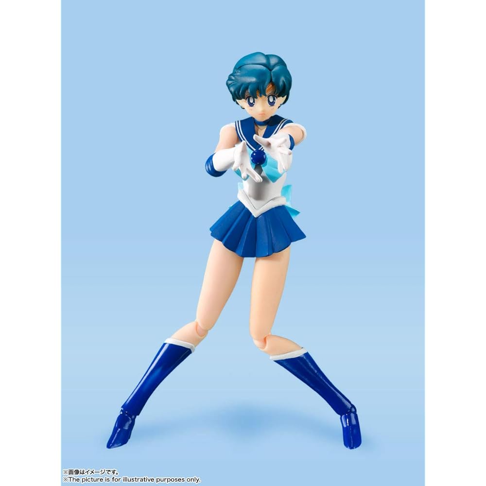 С.Х.. Фигурки Figuarts Сейлор Мун Сейлор Меркурий Анимационная цветовая версия 140 мм ПВХ АБС Фигурка